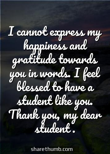 teacher thank you from student